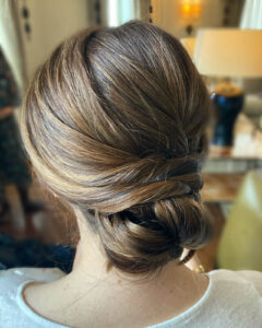 Elegant bridal hairstyle.