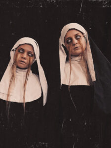Scary nun makeup and special effects.